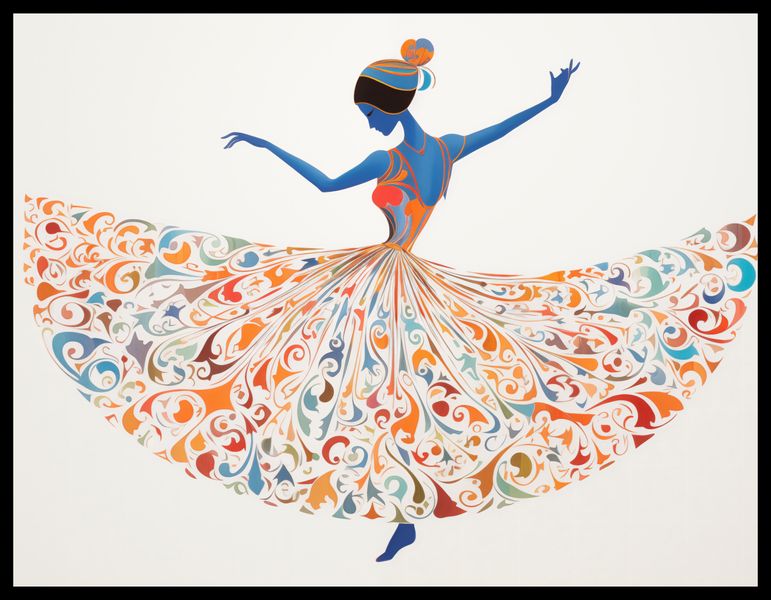 Plakat 65x50cm Wirująca Balerina zdjęcie 2