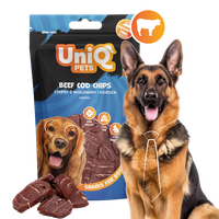 Przysmaki dla psa smaczki chipsy z wołowiny i dorsza 80g UNIQ PETS