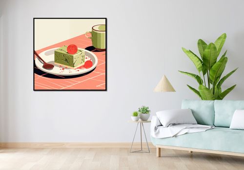Plakat 100x100cm Deser Matcha na Arena.pl