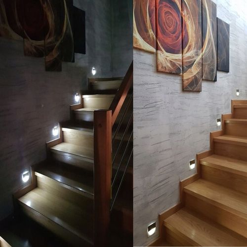 Oświetlenie schodowe oprawa schodowa lampka LED BIAŁA Q1 na Arena.pl