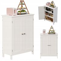 Szafka regał komoda łazienka przedpokój loft 2 drzwi biała wysoka 80 cm