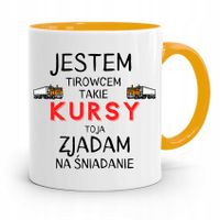 Dla Tirowca Kierowcy Tira Kubek Żółty Na Prezent Z Nadrukiem Ze Zdjęciem