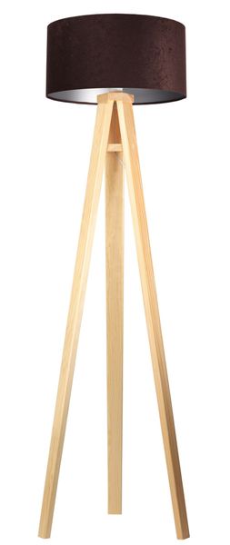 Lampa stojąca HOME 40 brązowa/srebrna/sosna zdjęcie 1