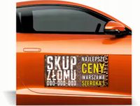 Magnes na auto reklama magnetyczna 60x30 SKUP ZŁOMU różne wzory