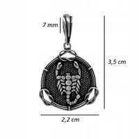 SREBRNA MĘSKA ZAWIESZKA WISIOREK ZNAK ZODIAKU SKORPION SREBRO 925 PREZENT