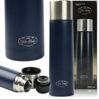 TERMOS GRANATOWY TERMICZNY 750ML STAL NIERDZEWNA BIDON NA GORĄCE NAPOJE