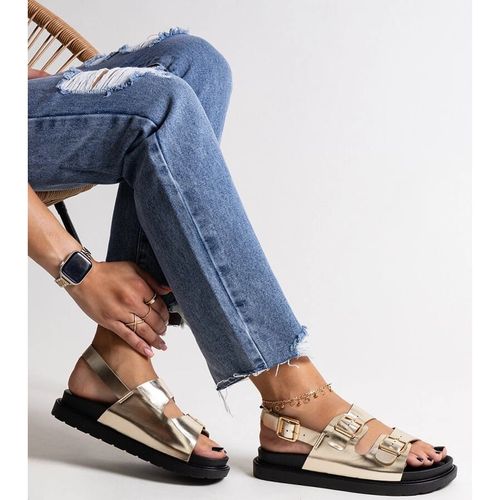 Złote sandały na platformie r.41 na Arena.pl