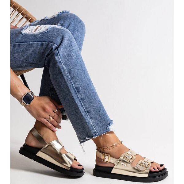 Złote sandały na platformie r.41 zdjęcie 2