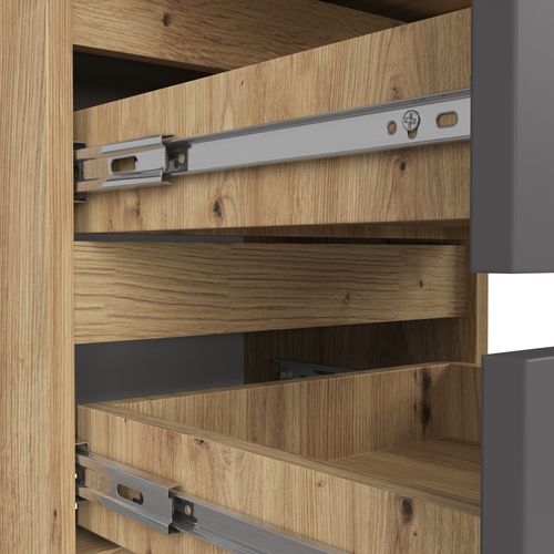 Komoda CL6 40 cm 6 szuflad - dąb artisan szara na Arena.pl