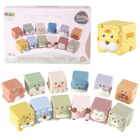 DLA DZIECI ZESTAW MIĘKKIE KLOCKI SENSORYCZNE  ZWIERZĄTKA