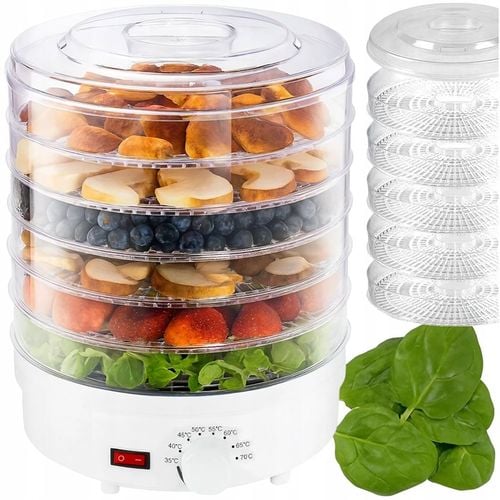 SUSZARKA SPOŻYWCZA DO GRZYBÓW OWOCÓW WARZYW REGULACJA 5 POZIOMÓW 500W na Arena.pl