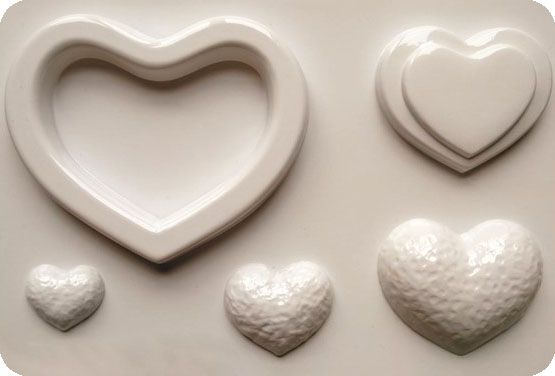 Forma do odlewów - Odlewy gipsowe - Serca (2000237)