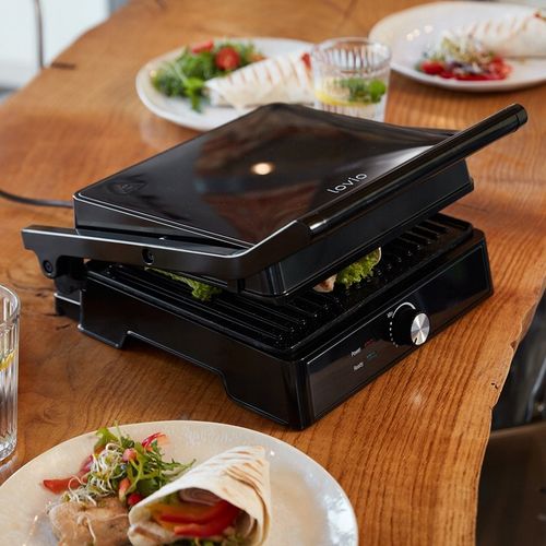 GRILL ELEKTRYCZNY OPIEKACZ TOSTER DO KANAPEK PANINI ROZKŁADANY DUŻY na Arena.pl