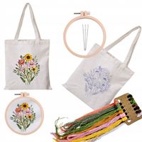 DIY ZESTAW DO HAFTOWANIA STWÓRZ SWÓJ NIEPOWTARZALNY DIY PŁÓCIENNA TORBA