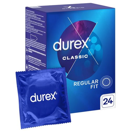 DUREX Classic klasyczne Prezerwatywy Nawilżane Gładkie Komfortowe 24 sztuki na Arena.pl