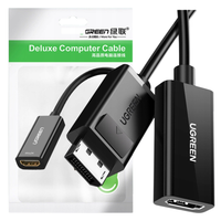 adapter, kabel displayport (męski)  - hdmi (żeński) ugreen mm137, 4k