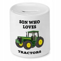 Skarbonka Dla Syna Son Who Loves Tractors Prezent Z Nadrukiem Ze Zdjęciem