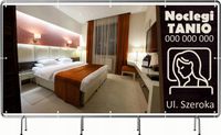 BANER REKLAMOWY 100x50cm projekt w cenie różne wzory NOCLEGI WOLNE POKOJE