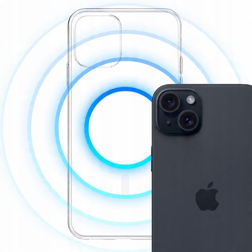 Etui plecki cover z MagSafe na tył Apple iPhone 15 Plus - 3mk Clear MagCase na Arena.pl