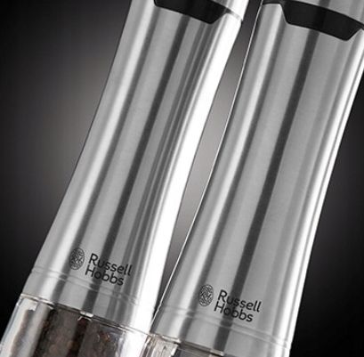MŁYNEK DO SOLI I PIEPRZU RUSSELL HOBBS W ZESTAWIE 2 SZTUKI Z REGULACJĄ MOC na Arena.pl