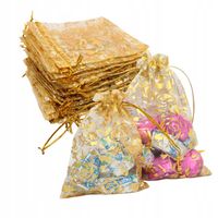 50 szt WORECZKI Z ORGANZY MAŁE TOREBKI 10x12 NA PREZENT ŚLUB ŚWIĘTA