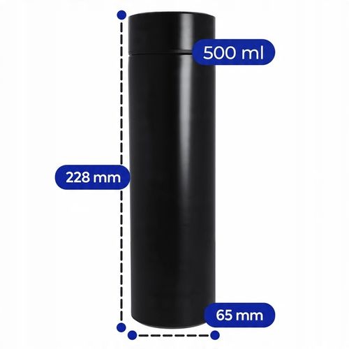 Kubek Termiczny Termos LED 500ml Duży | Butelka Na Kawę Herbatę Wyświetlacz na Arena.pl