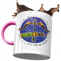 Kubek Różowy Strzelec Znaki Zodiaku Horoskop Z Nadrukiem Ze Zdjęciem