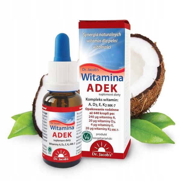 Witamina ADEK w kroplach 20 ml Dr. Jacob's zdjęcie 1