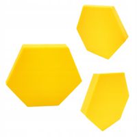Pianka akustyczna | Gąbka wygłuszająca HEXAGON 32x28x3 cm - żółty