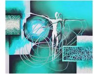 OBRAZ DRUK TAŃCZĄCE POSTACIE NIEBIESKIM