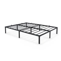Łóżko 140x200 cm Składane Metalowe Rama Łóżka Stelaż Gościnne Czarne