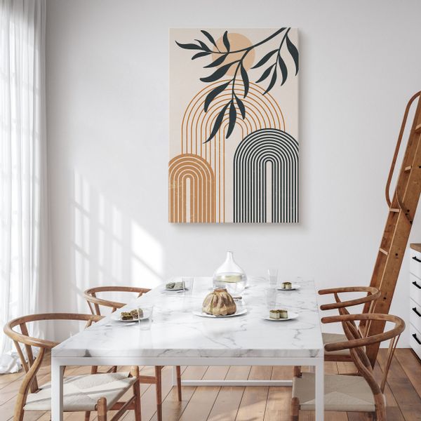 Obraz Na Płótnie Do Salonu Liście Natura Styl Boho 80cm x 120cm zdjęcie 4