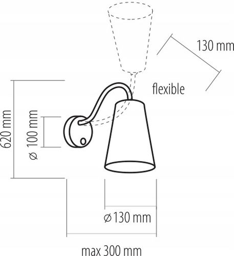 KINKIET LAMPA ŚCIENNA TK LIGHTING WIRE 2445 BIAŁY na Arena.pl