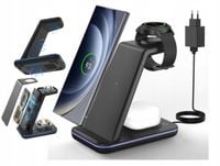 Ładowarka Bezprzewodowa Indukcyjna Do Telefonu Zegarka Słuchawek 3W1 Qi 15W