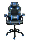Fotel gamingowy dla graczy, sportowe kółka Extreme EX jasnoniebieski