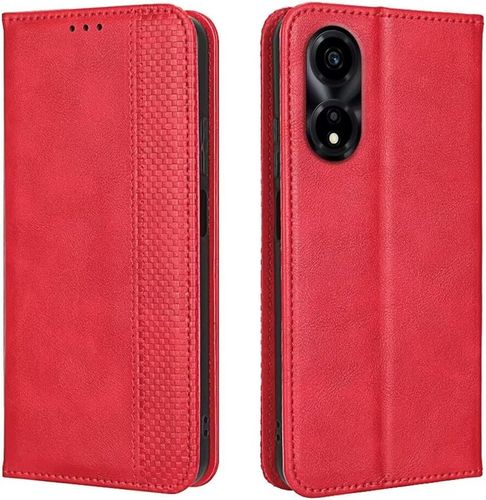 Etui książkowe HONOR X5 Plus 6,56" czerwone klapka portfel magnes na Arena.pl