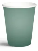 Kubki Papierowe 250 Ml, Ciemnozielony Monocolor (8 Sztuk)