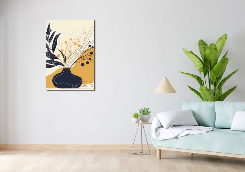 Obraz 60x90cm Spokój Ciemnych Liści zdjęcie 2