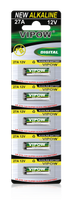 Baterie alkaliczne VIPOW LR27A 5szt do pilota MN27 || PRZETERMINOWANE
