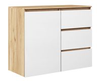 KOMODA MEGAN K2 DĄB ZŁOTY/BIAŁA 90 cm do salonu przedpokoju sypialni