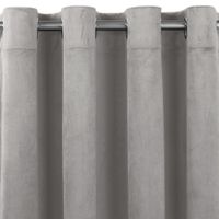 Zasłona VILA velvetowa na srebrnych przelotkach 400x300 szara  Homede