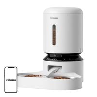 dozownik karmy z kamerą petlibro granary z podwójną misą, 5l (biały)