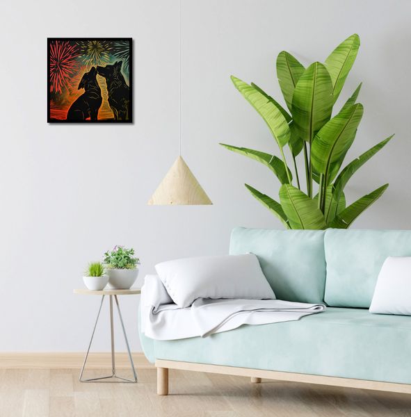 Plakat 40x40cm Psi Uścisk zdjęcie 4