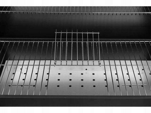 GRILL OGRODOWY WĘGLOWY Z POKRYWĄ DUŻY RUSZT 71x34,5cm POPIELNIK 3 PÓŁKI na Arena.pl