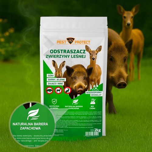 ODSTRASZACZ ŚRODEK NA DZIKI DZIKÓW SARNY ZAJĄCE NATURALNY GRANULAT 2KG na Arena.pl