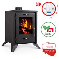 Koza Piec Kominek Wolnostojący ZEFIR 7kW Stal Szamot ECO + CZUJNIK CZADU