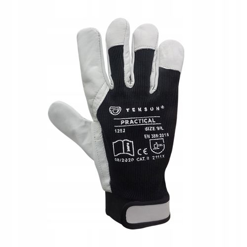 rękawice ochronne tekson practical 1252 skóra kozia z rzepem roz. 11 na Arena.pl