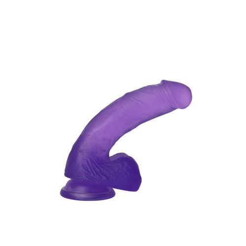 7"" jelly studs crystal dildo medium purple na Arena.pl