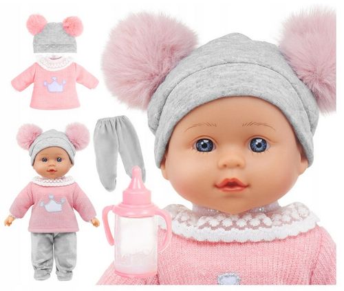 Lalka duża bobas jak żywa mówi śpiewa interaktywna uczy 2języki + butelka na Arena.pl