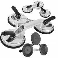 PRZYSSAWKA UCHWYT DO SZYB SZKŁA GLAZURY PŁYTEK GRESU 3x120mm Aluminium PRO